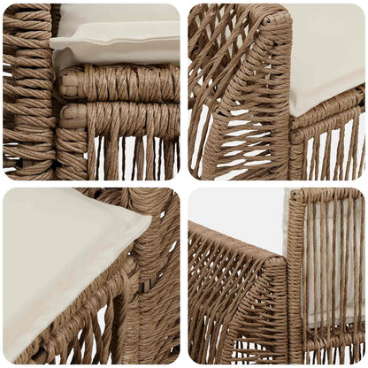 Divano da giardino 2-Numero di posti Beige polyrattan | homemem39