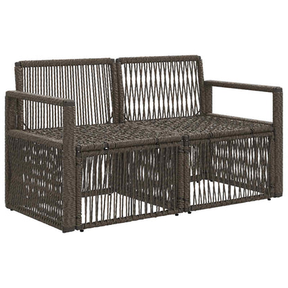 Divano da giardino 2-Numero di posti Grigio polyrattan | homemem39