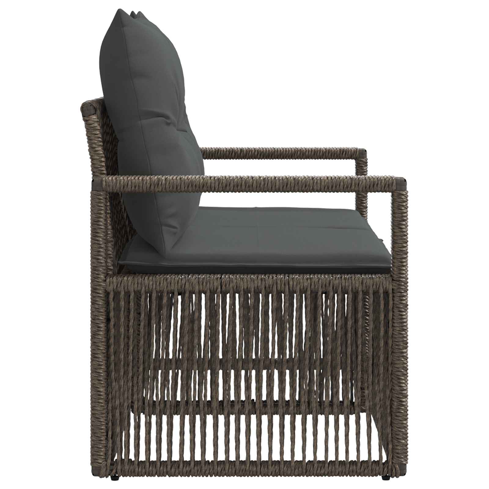 Divano da giardino 2-Numero di posti Grigio polyrattan | homemem39