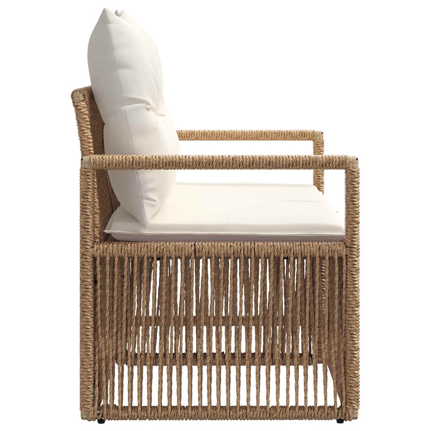 Divano da giardino 2-Numero di posti Beige polyrattan | homemem39
