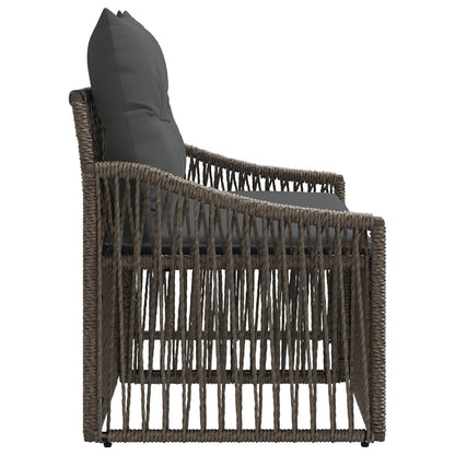 Divano da giardino 2-Numero di posti Grigio polyrattan | homemem39