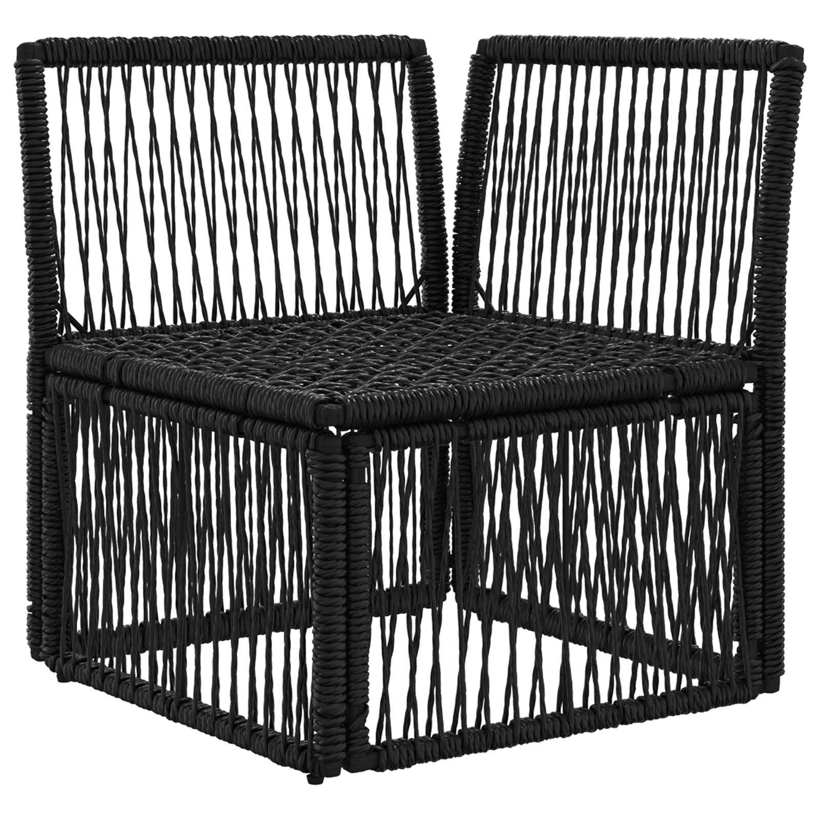 Unità divano angolare Nero polyrattan | homemem39