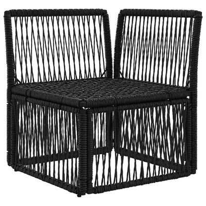 Unità divano angolare Nero polyrattan | homemem39