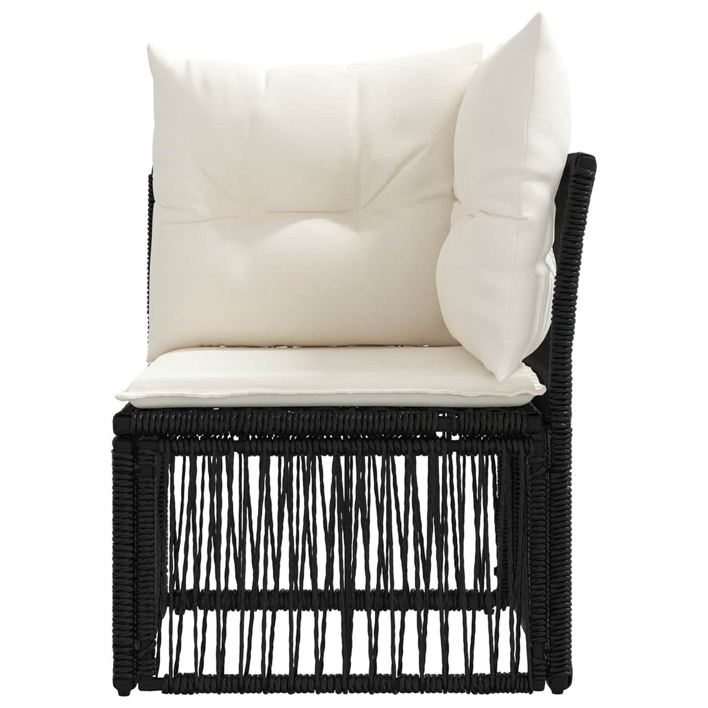 Unità divano angolare Nero polyrattan | homemem39