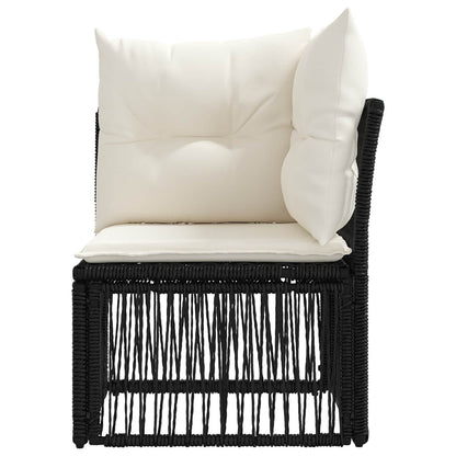 Unità divano angolare Nero polyrattan | homemem39