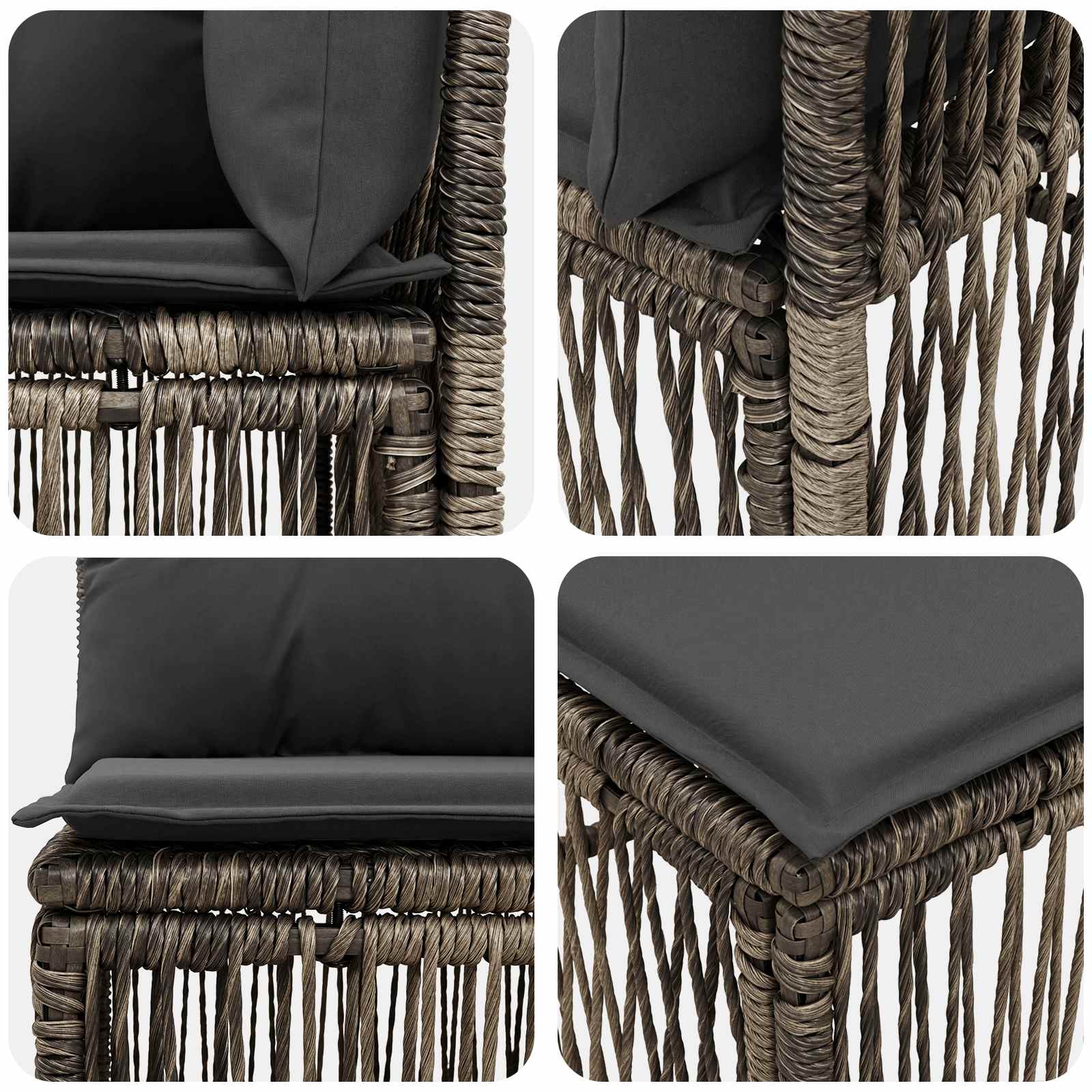 Unità divano angolare Grigio polyrattan | homemem39