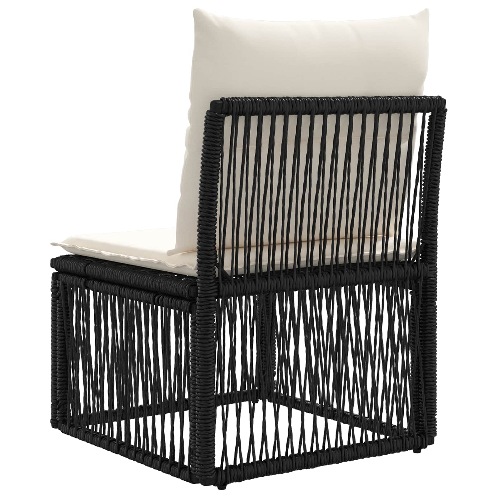 Unità divano senza braccioli Nero polyrattan | homemem39