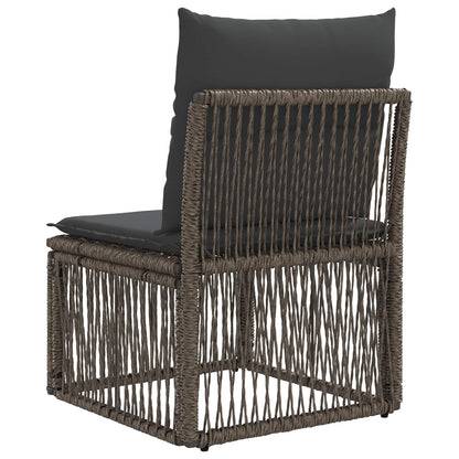 Unità divano senza braccioli Grigio polyrattan | homemem39
