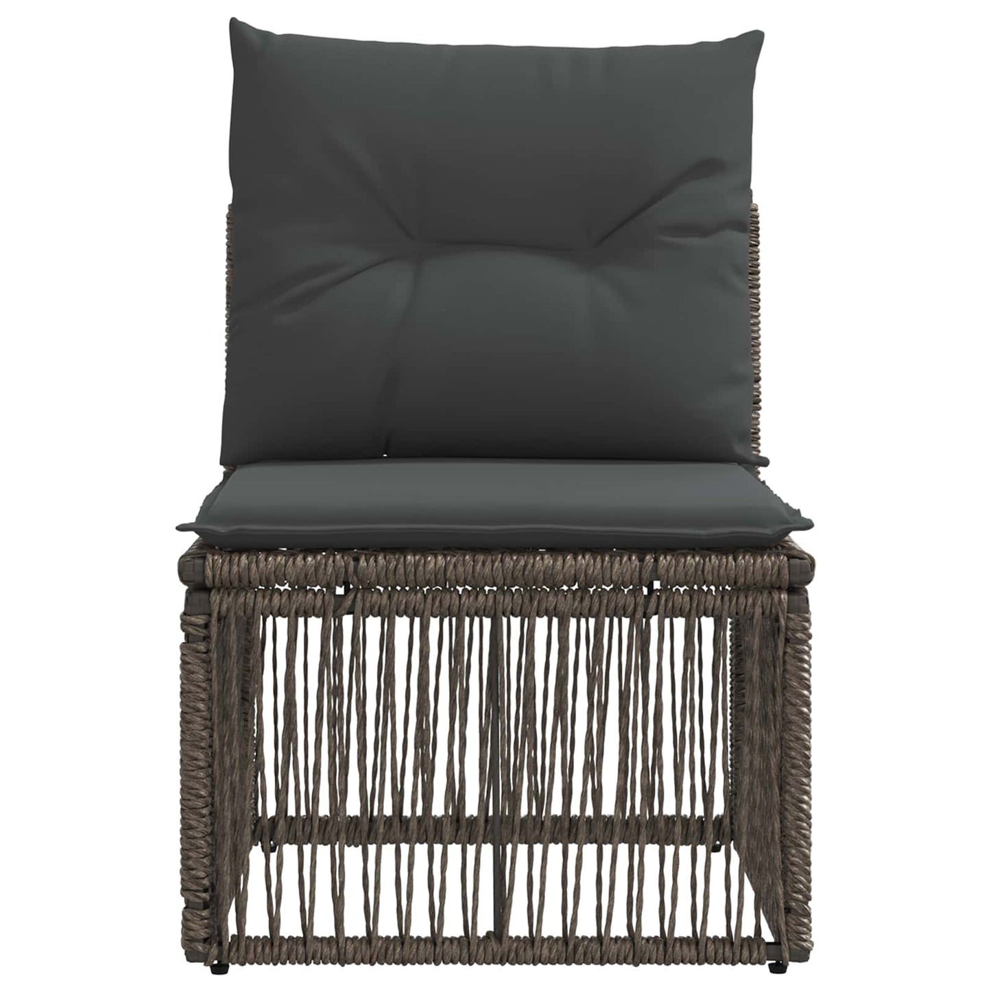 Unità divano senza braccioli Grigio polyrattan | homemem39