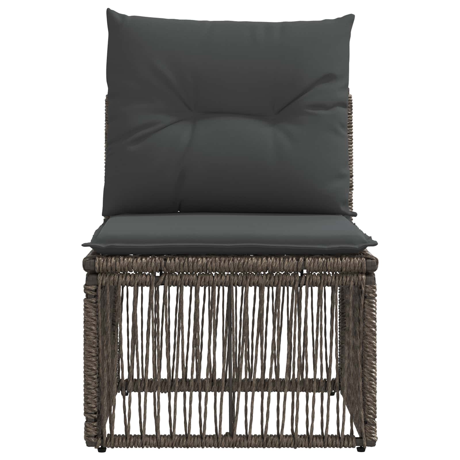 Unità divano senza braccioli Grigio polyrattan | homemem39