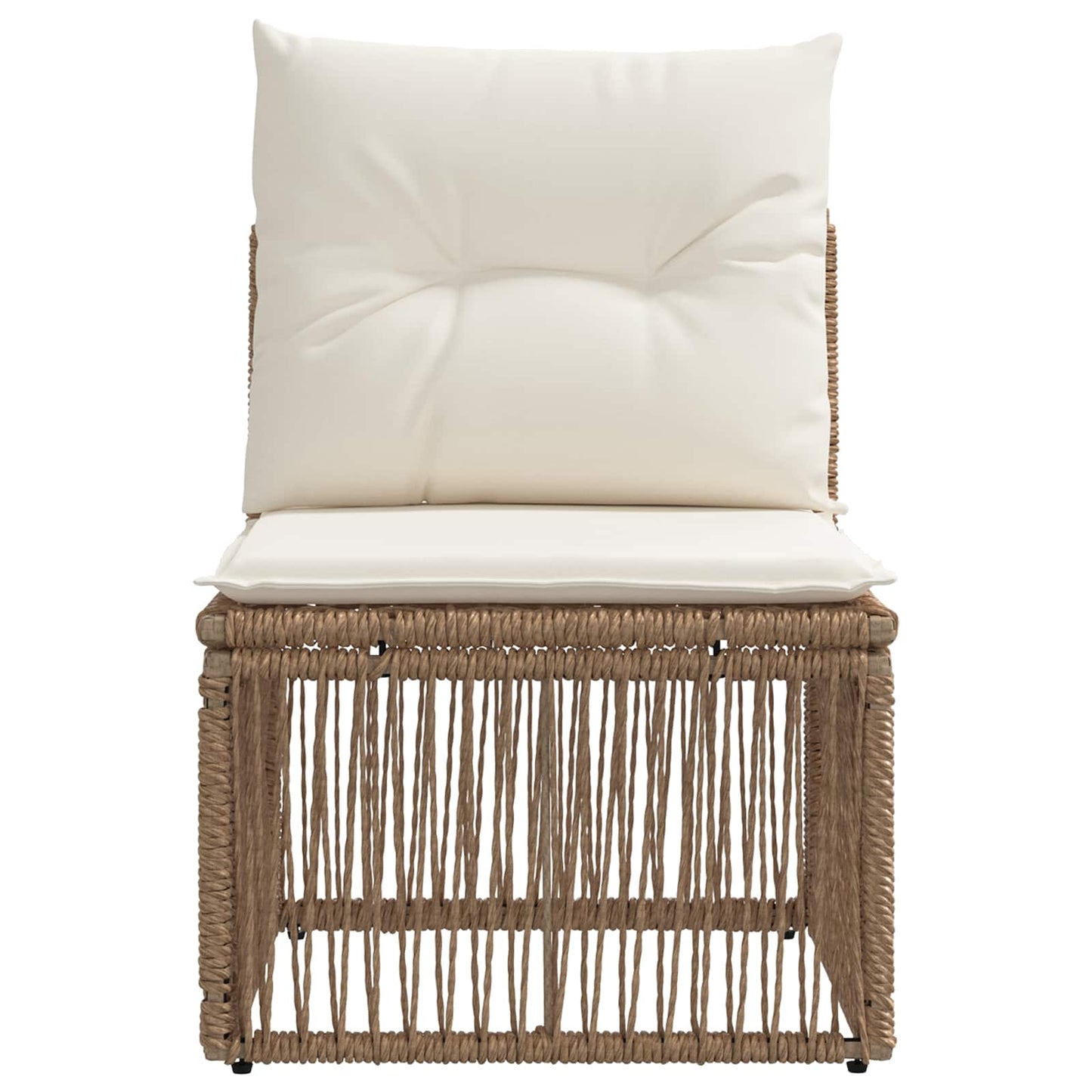 Unità divano senza braccioli Beige polyrattan | homemem39
