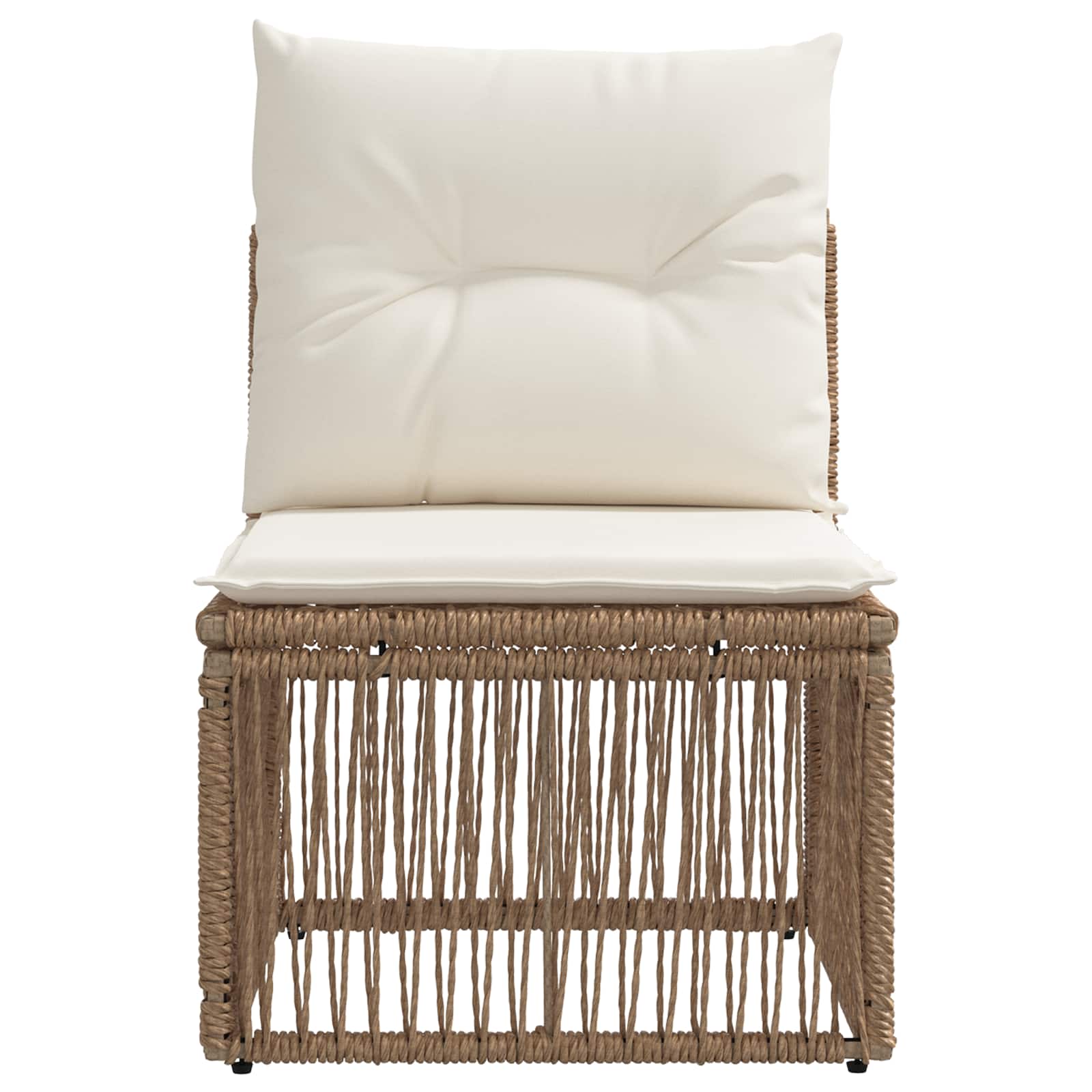 Unità divano senza braccioli Beige polyrattan | homemem39