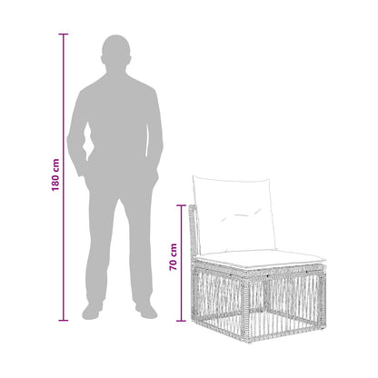 Unità divano senza braccioli Beige polyrattan | homemem39