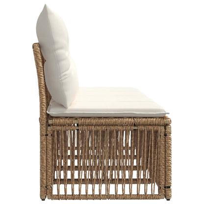 Divano a 4 posti 4 pcs 4-Numero di posti Beige polyrattan | homemem39