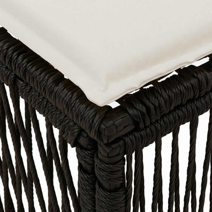 Poggiapiedi Nero polyrattan | homemem39