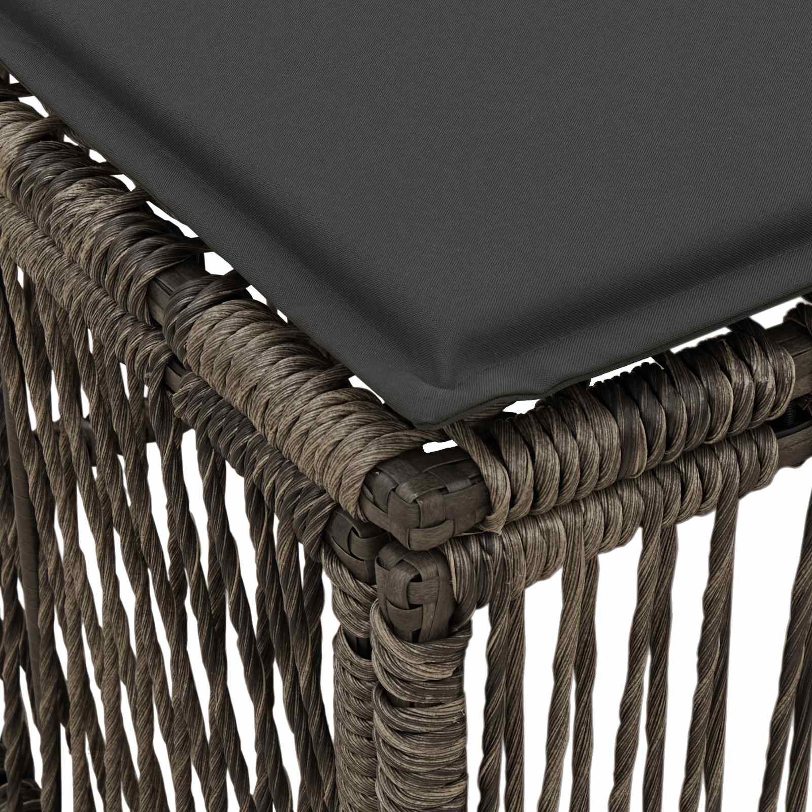 Poggiapiedi Grigio polyrattan | homemem39