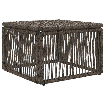 Poggiapiedi Grigio polyrattan | homemem39