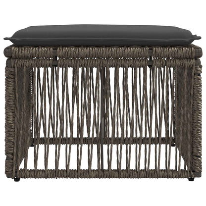 Poggiapiedi Grigio polyrattan | homemem39