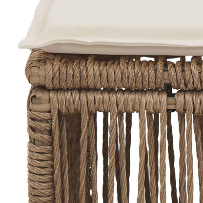 Poggiapiedi Beige polyrattan | homemem39