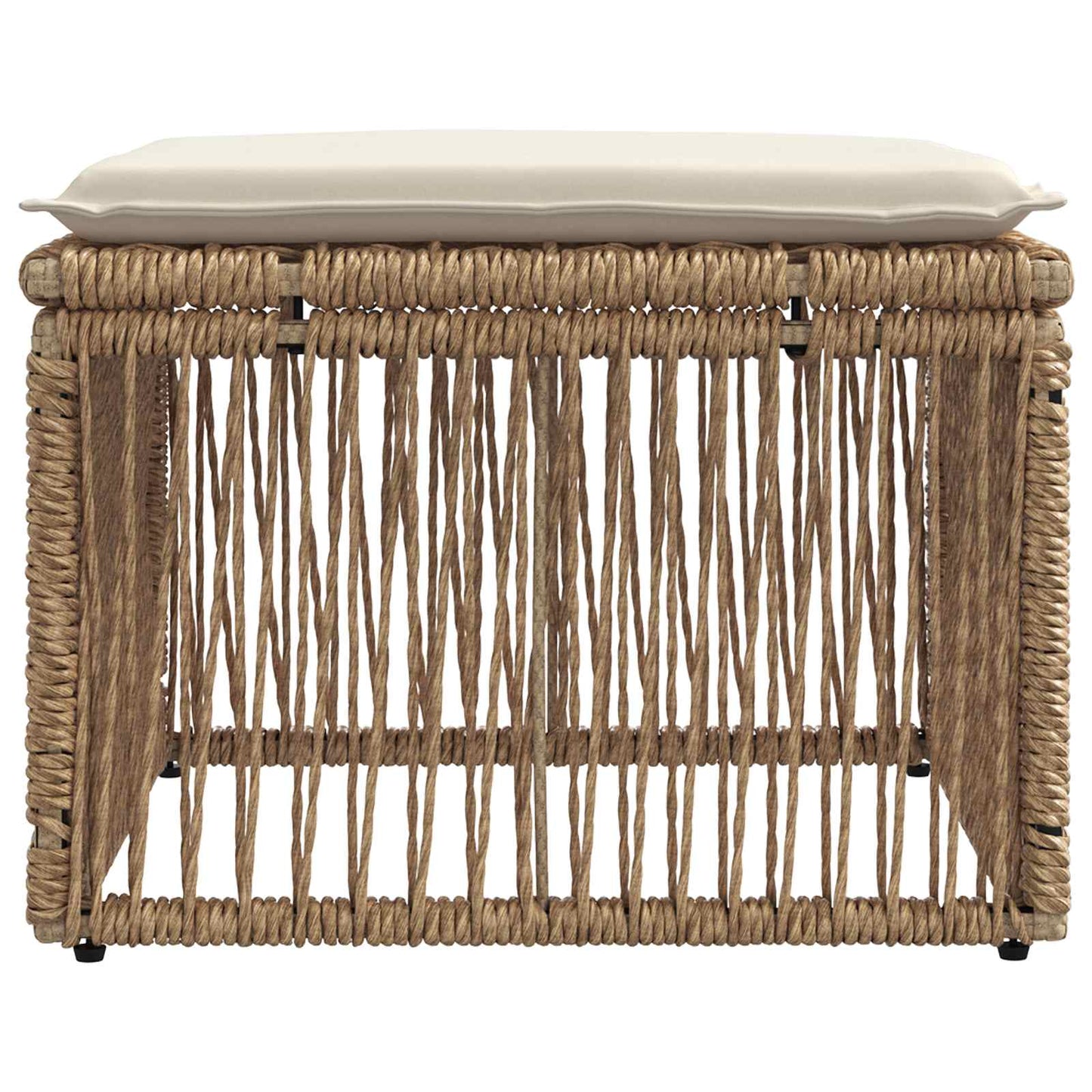 Poggiapiedi Beige polyrattan | homemem39