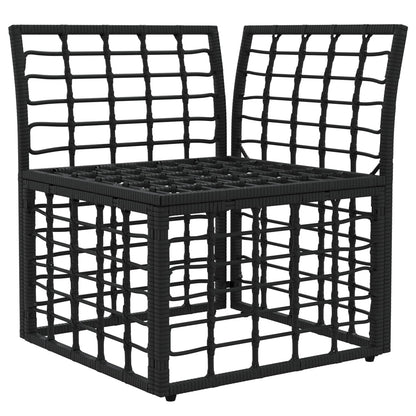 Modulo Divano Angolare da Esterno Nero polyrattan | homemem39