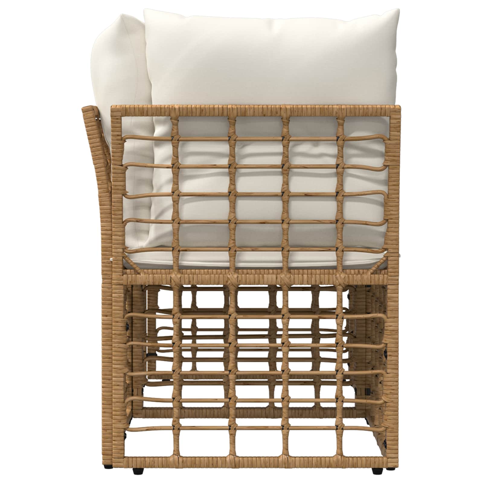 Loveseat da esterno 2 pcs Naturale e Bianco Crema polyrattan | homemem39