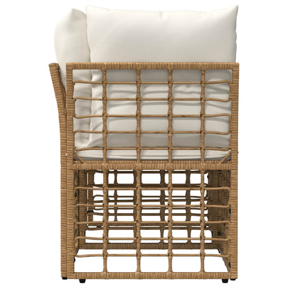 Loveseat da esterno 2 pcs Naturale e Bianco Crema polyrattan | homemem39