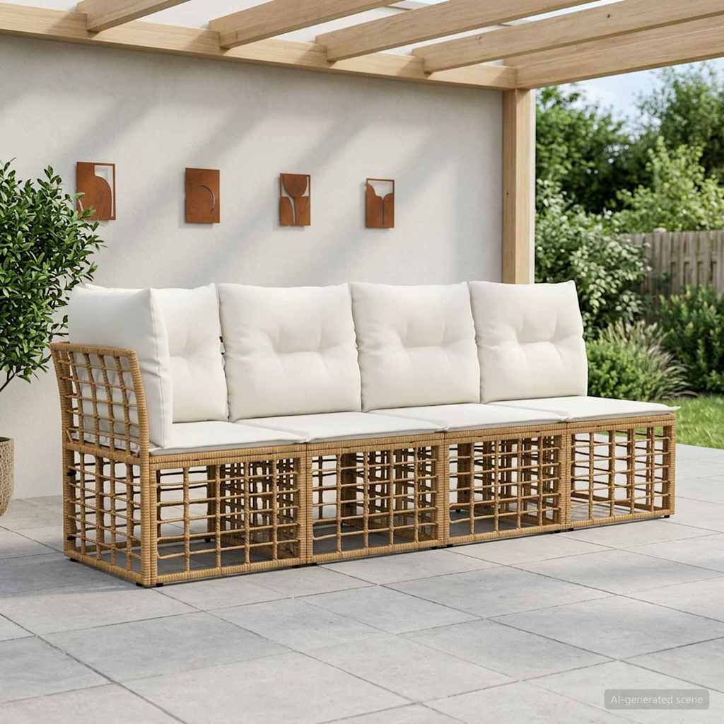 Divano da Giardino 4 Posti con Braccio Sinistro 4 pcs | homemem39
