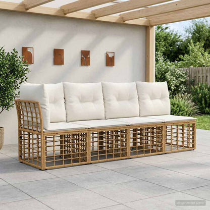 Divano da Giardino 4 Posti con Braccio Sinistro 4 pcs | homemem39