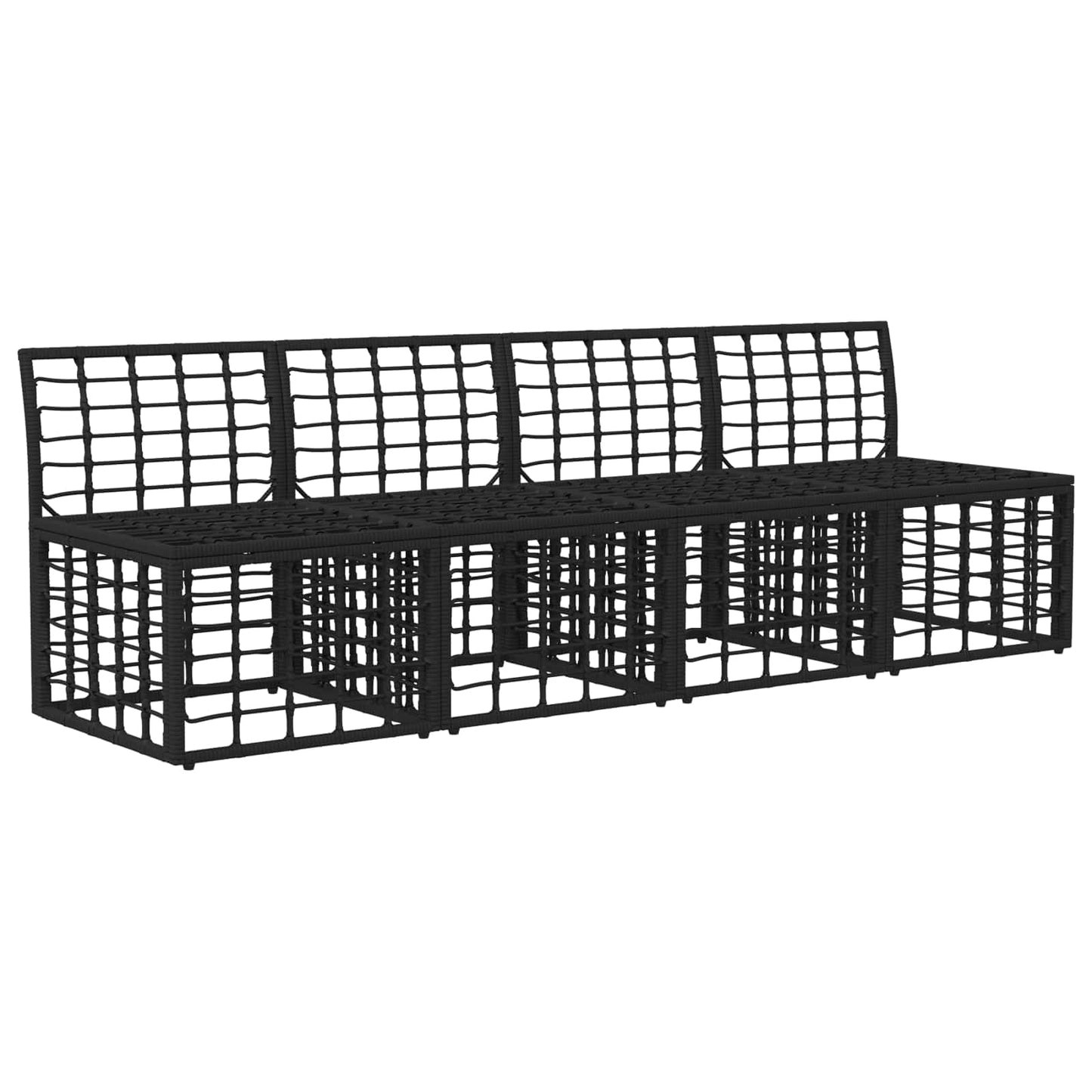 Divano da Giardino 4 Posti Senza Braccioli 4 pcs | homemem39