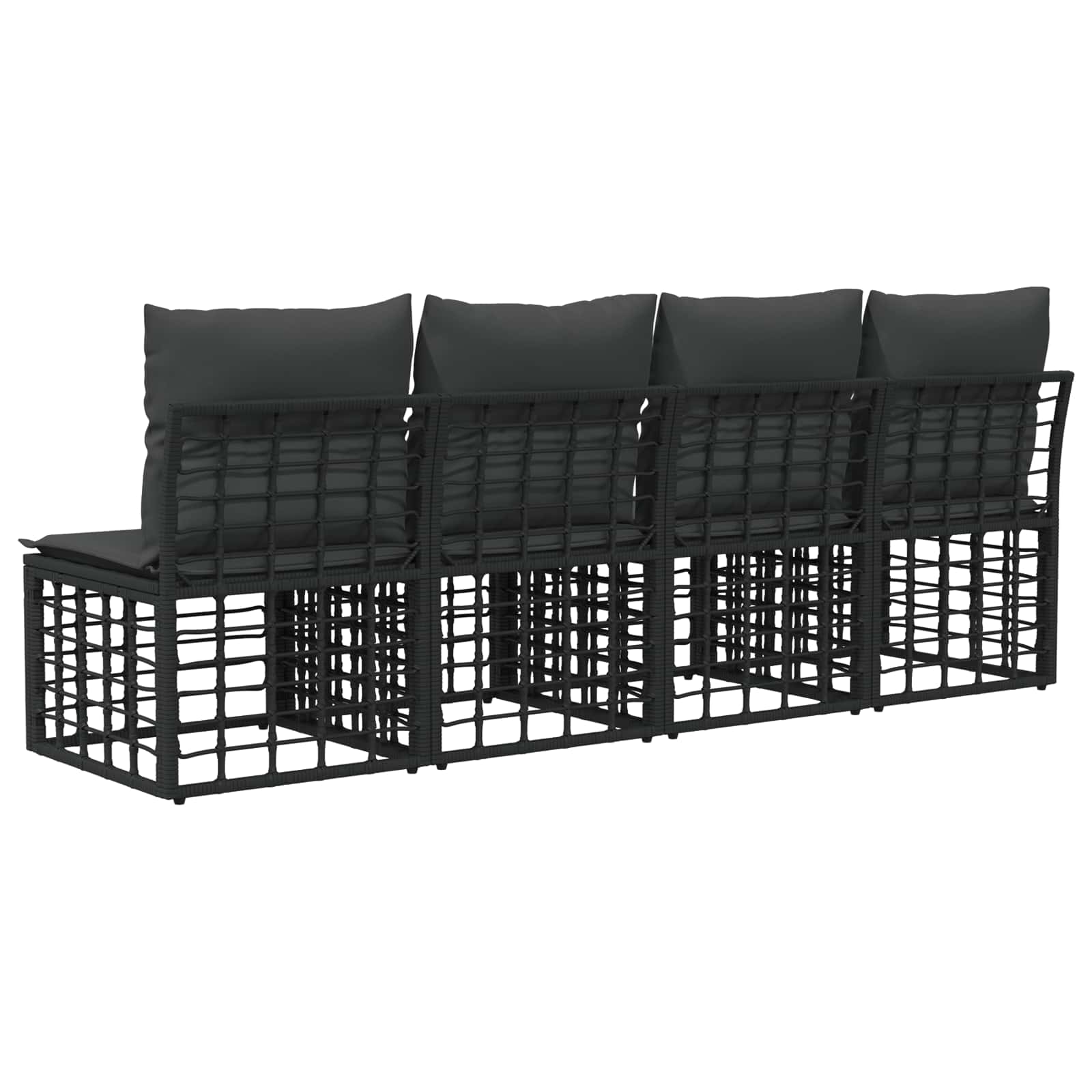 Divano da Giardino 4 Posti Senza Braccioli 4 pcs | homemem39