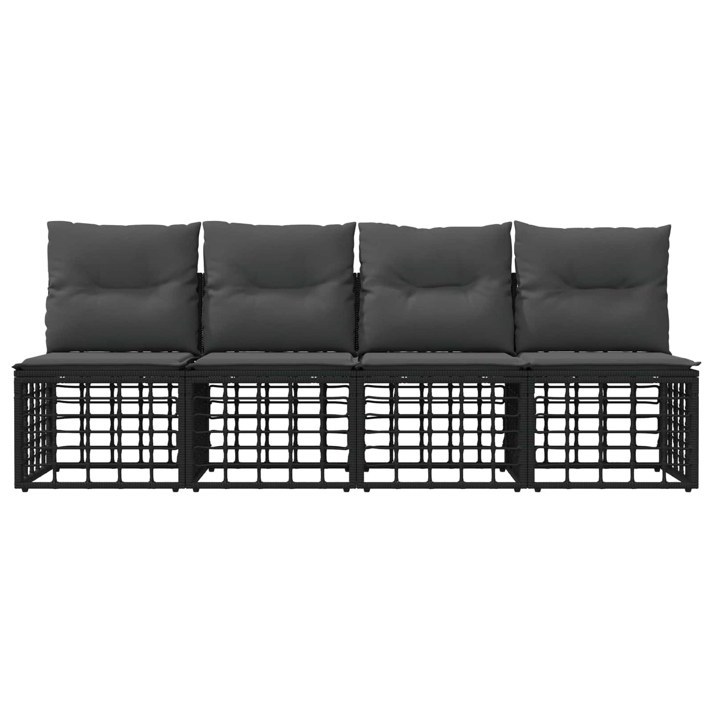 Divano da Giardino 4 Posti Senza Braccioli 4 pcs | homemem39