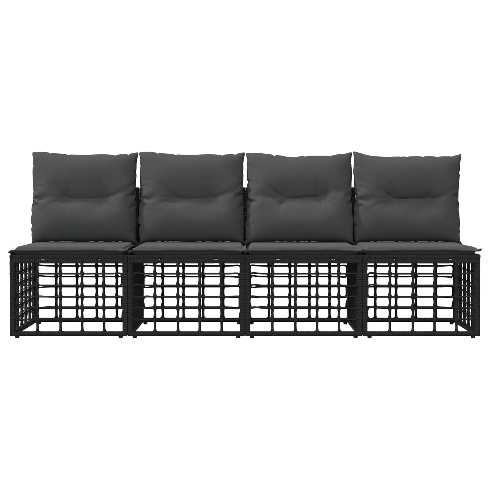 Divano da Giardino 4 Posti Senza Braccioli 4 pcs | homemem39
