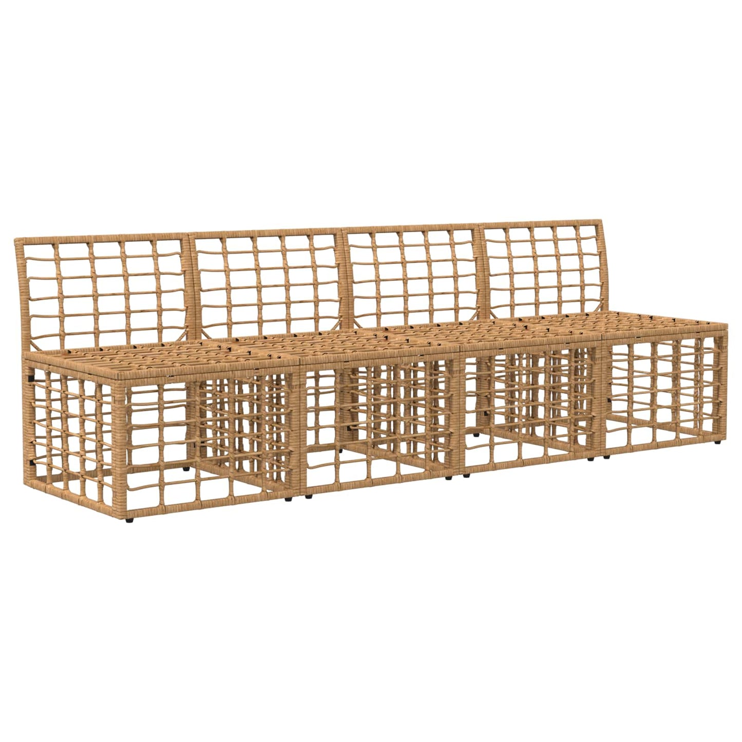 Divano da Giardino 4 Posti Senza Braccioli 4 pcs | homemem39