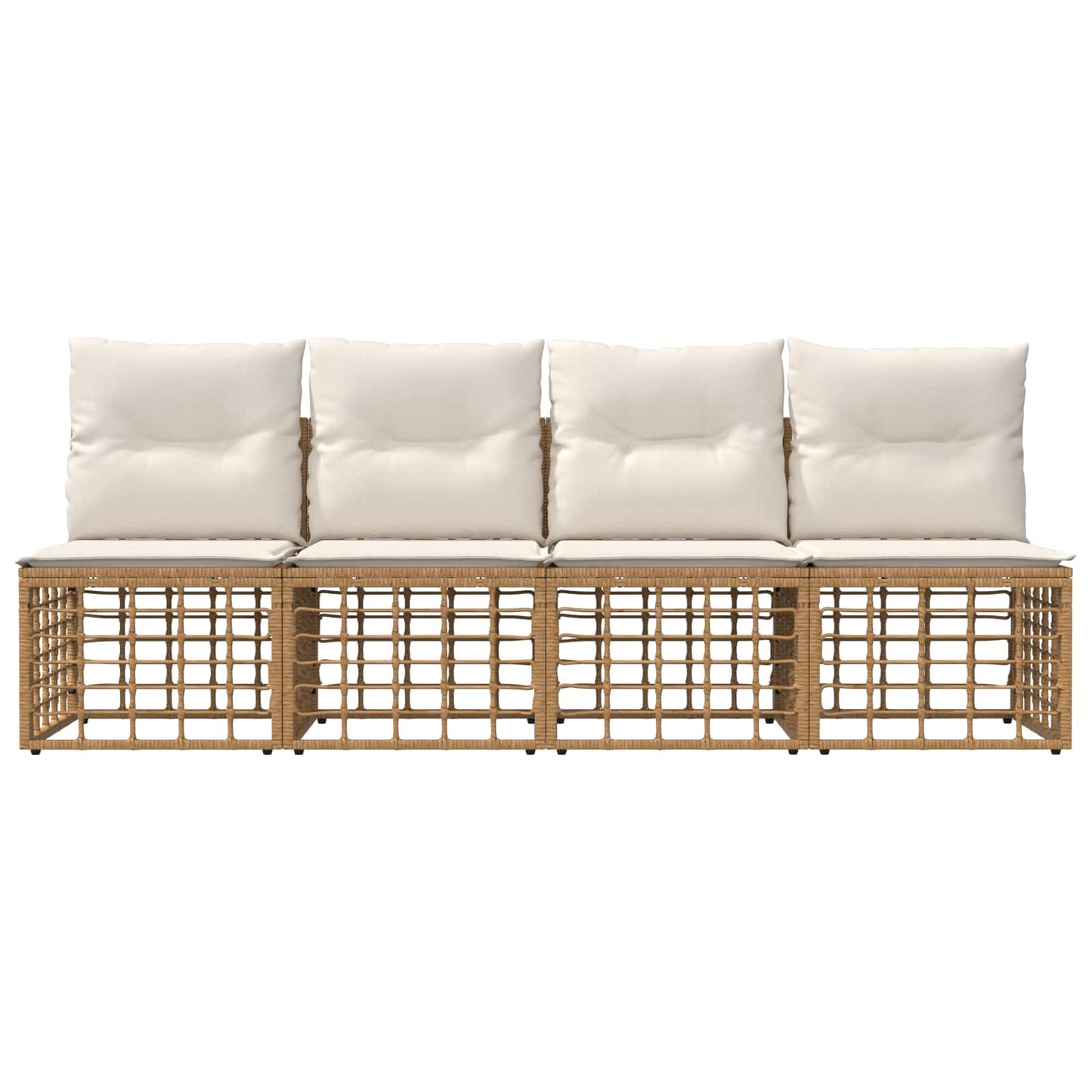 Divano da Giardino 4 Posti Senza Braccioli 4 pcs | homemem39