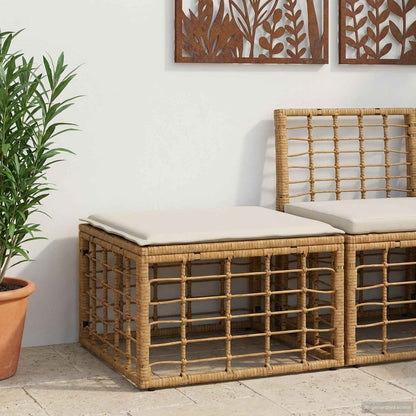 Poggiapiedi da Giardino Naturale polyrattan | homemem39