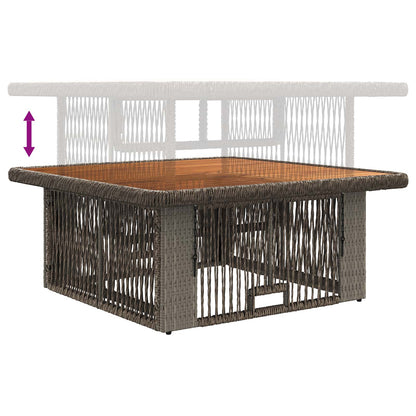 Set da Pranzo per Giardino 3 pz Grigio e Grigio Scuro
