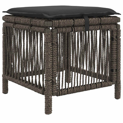 Set da Pranzo per Giardino 3 pcs Grigio e Grigio Scuro | homemem39