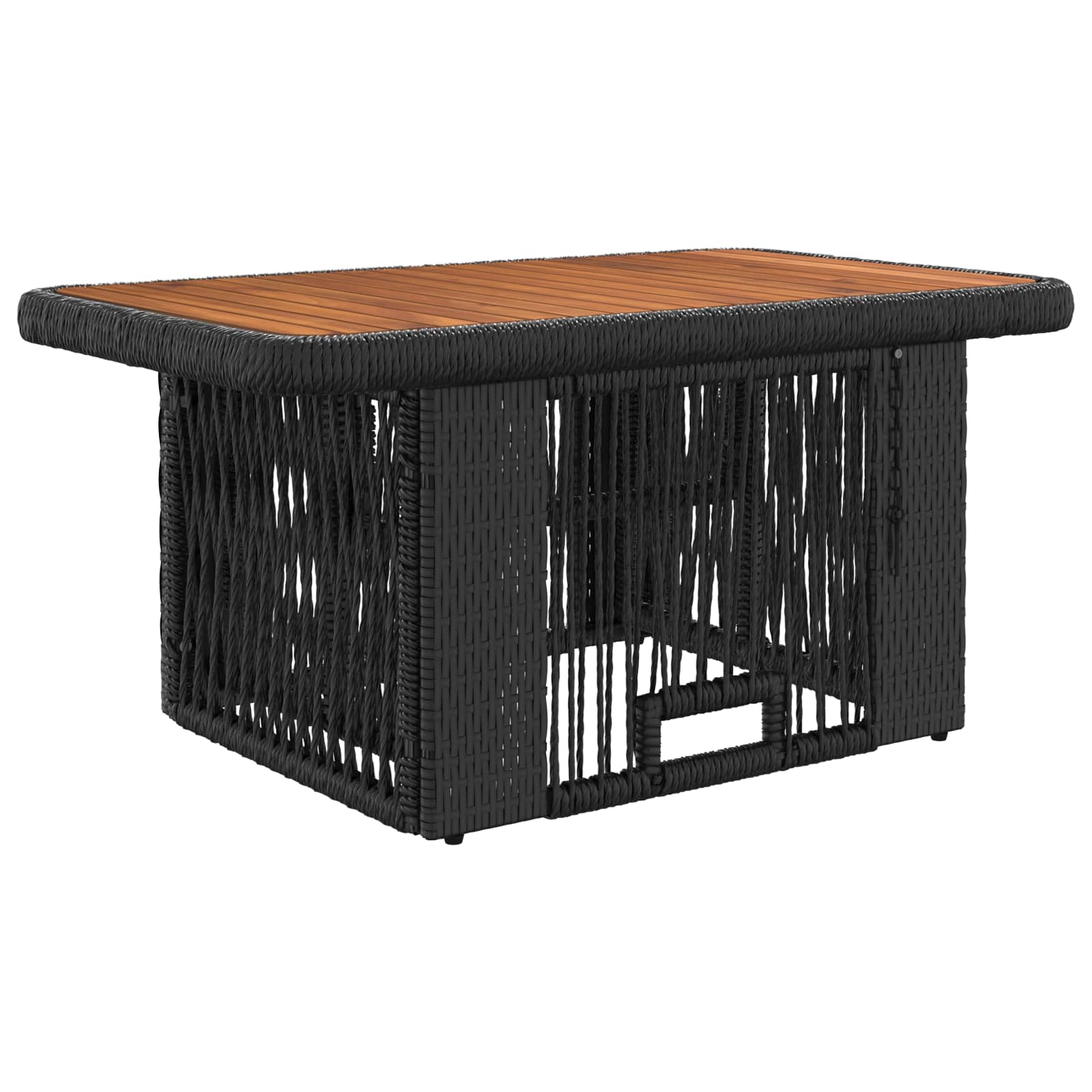 Set da Pranzo per Giardino 3 pcs Nero e Crema polyrattan | homemem39