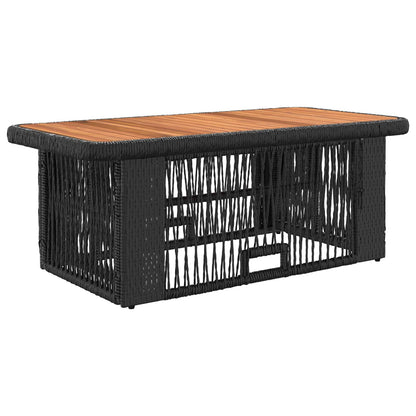 Set da Pranzo per Giardino 4 pcs Nero e Crema polyrattan | homemem39