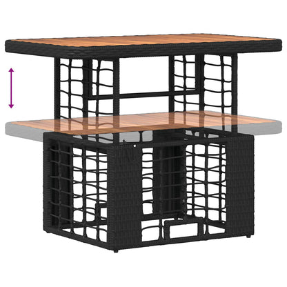 Set da Pranzo per Giardino con cuscino 3 pcs Nero e Grigio | homemem39