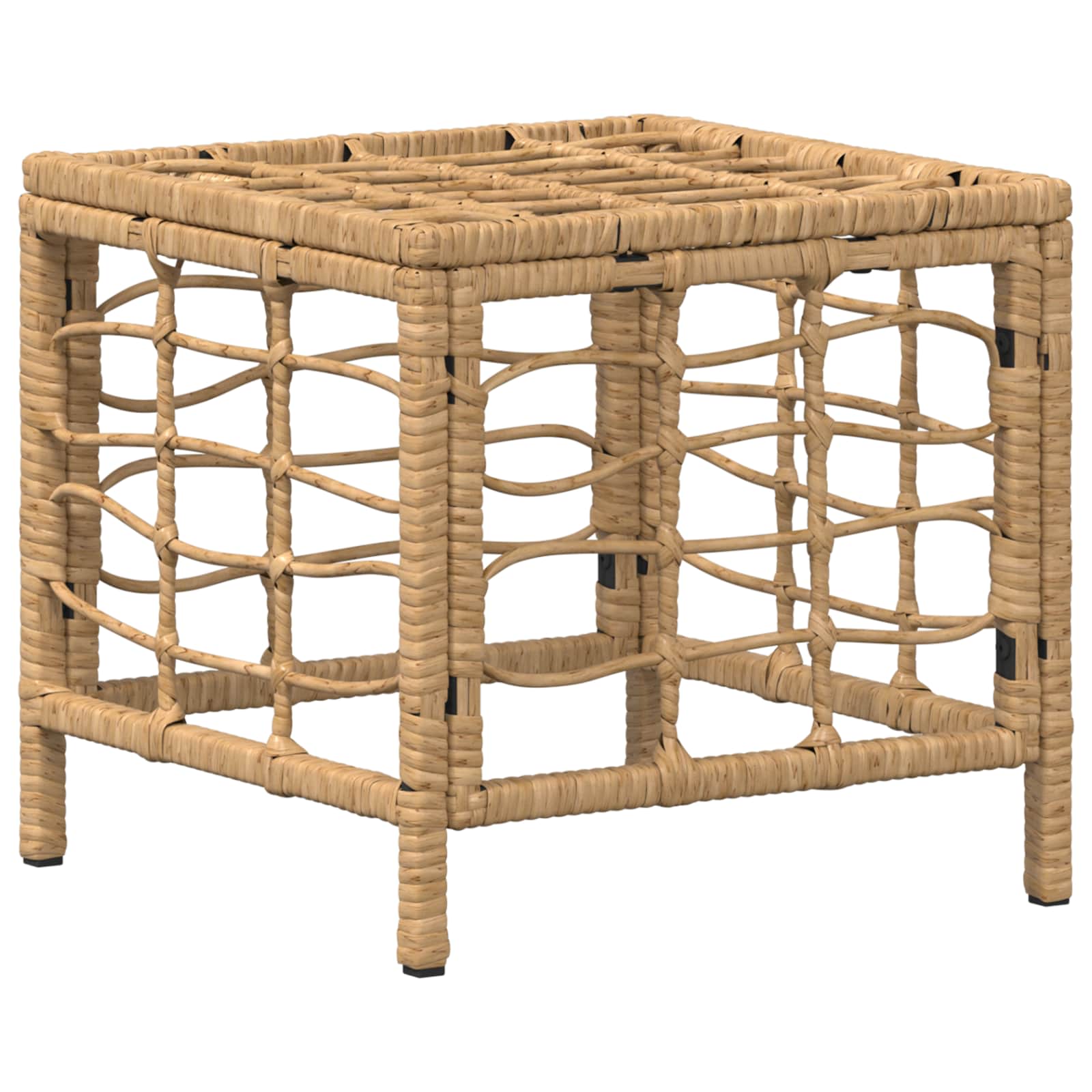 Set da Pranzo per Giardino con cuscino 4 pcs Naturale e Bianco | homemem39