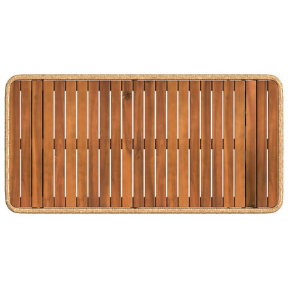 Set da Pranzo per Giardino con cuscino 4 pcs Naturale e Bianco | homemem39