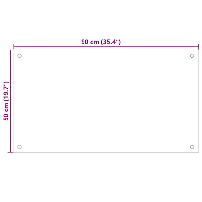 Schienale da cucina 2 pcs Bianco 90 x 50 cm vetro temperato | homemem39