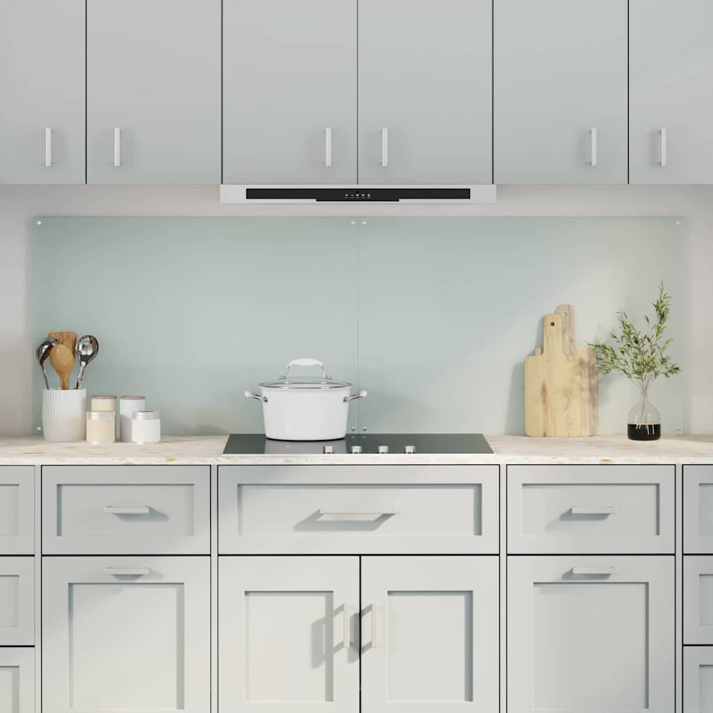Schienale da cucina 2 pcs Bianco 90 x 60 cm vetro temperato | homemem39