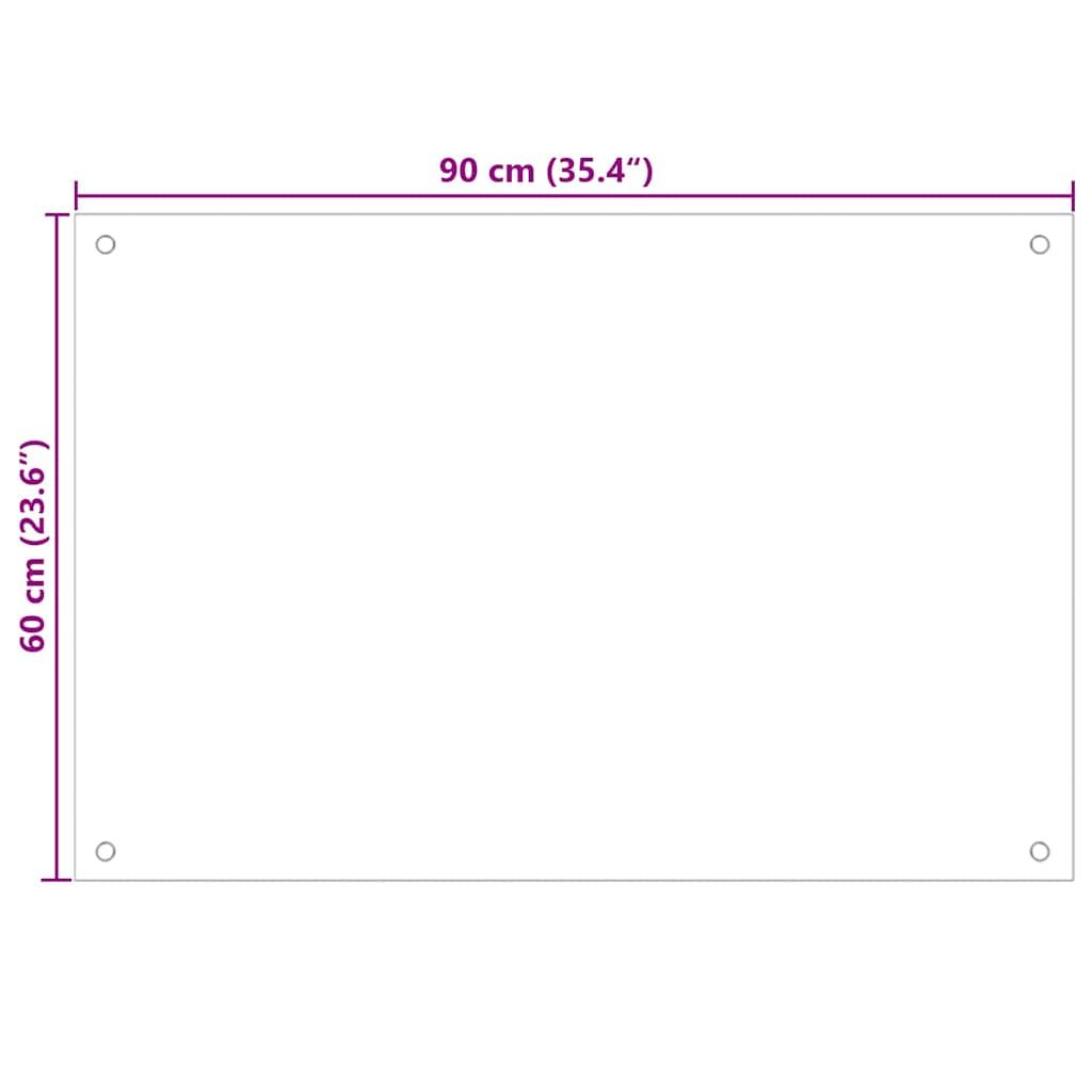 Schienale da cucina 2 pcs Bianco 90 x 60 cm vetro temperato | homemem39