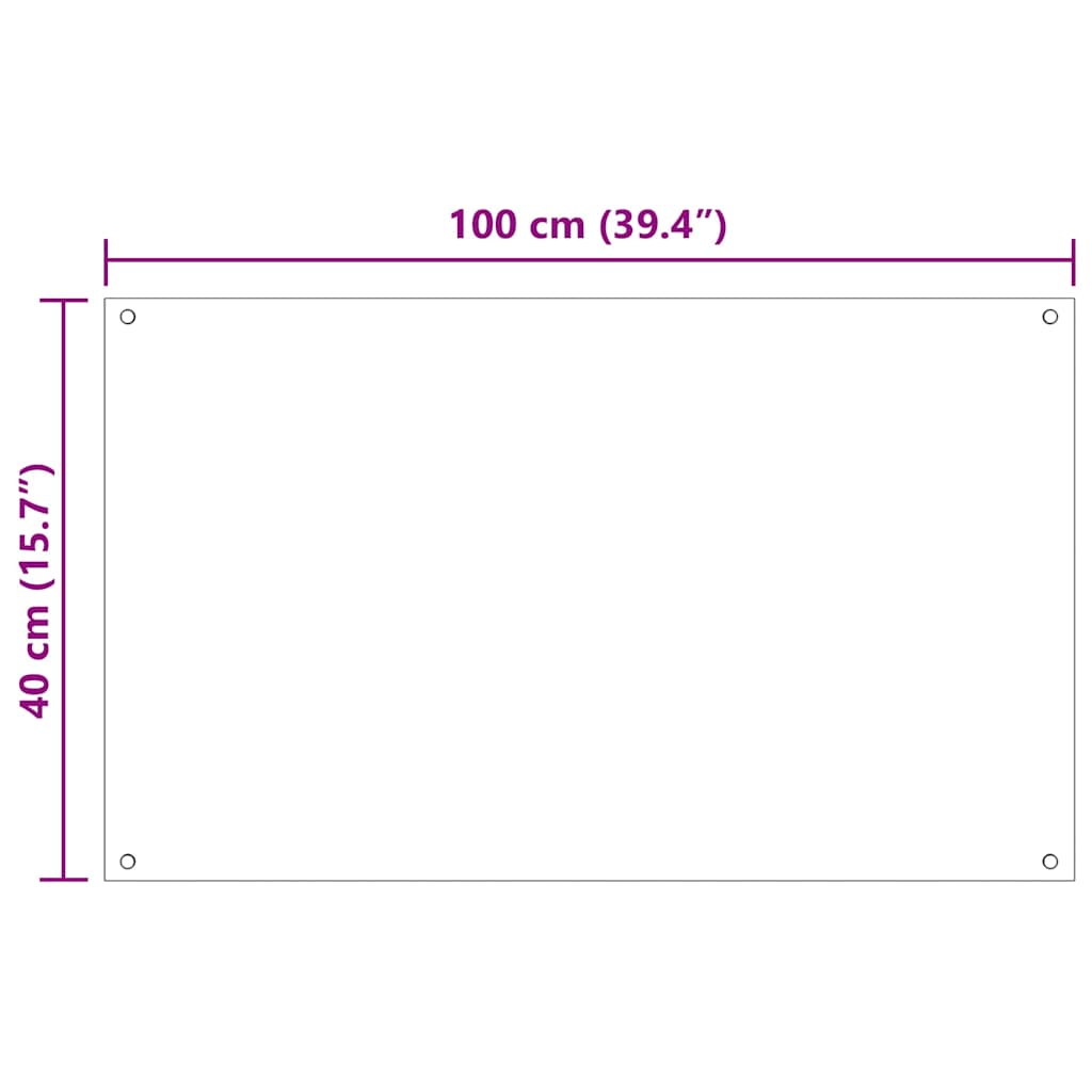 Schienale da cucina 2 pcs Bianco 100 x 40 cm vetro temperato | homemem39