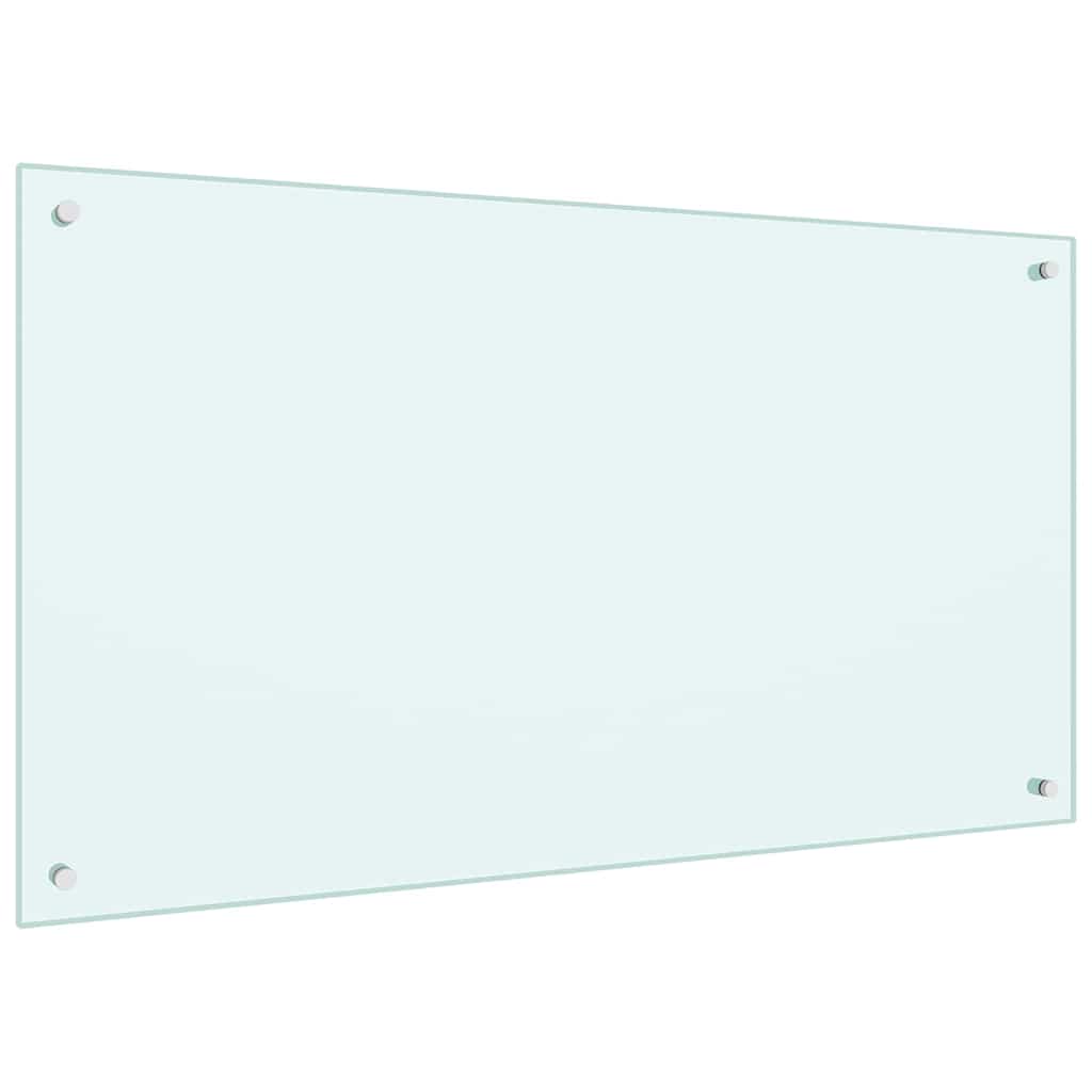 Rivestimento da Cucina 2 pcs Bianco 100 x 60 cm vetro temperato