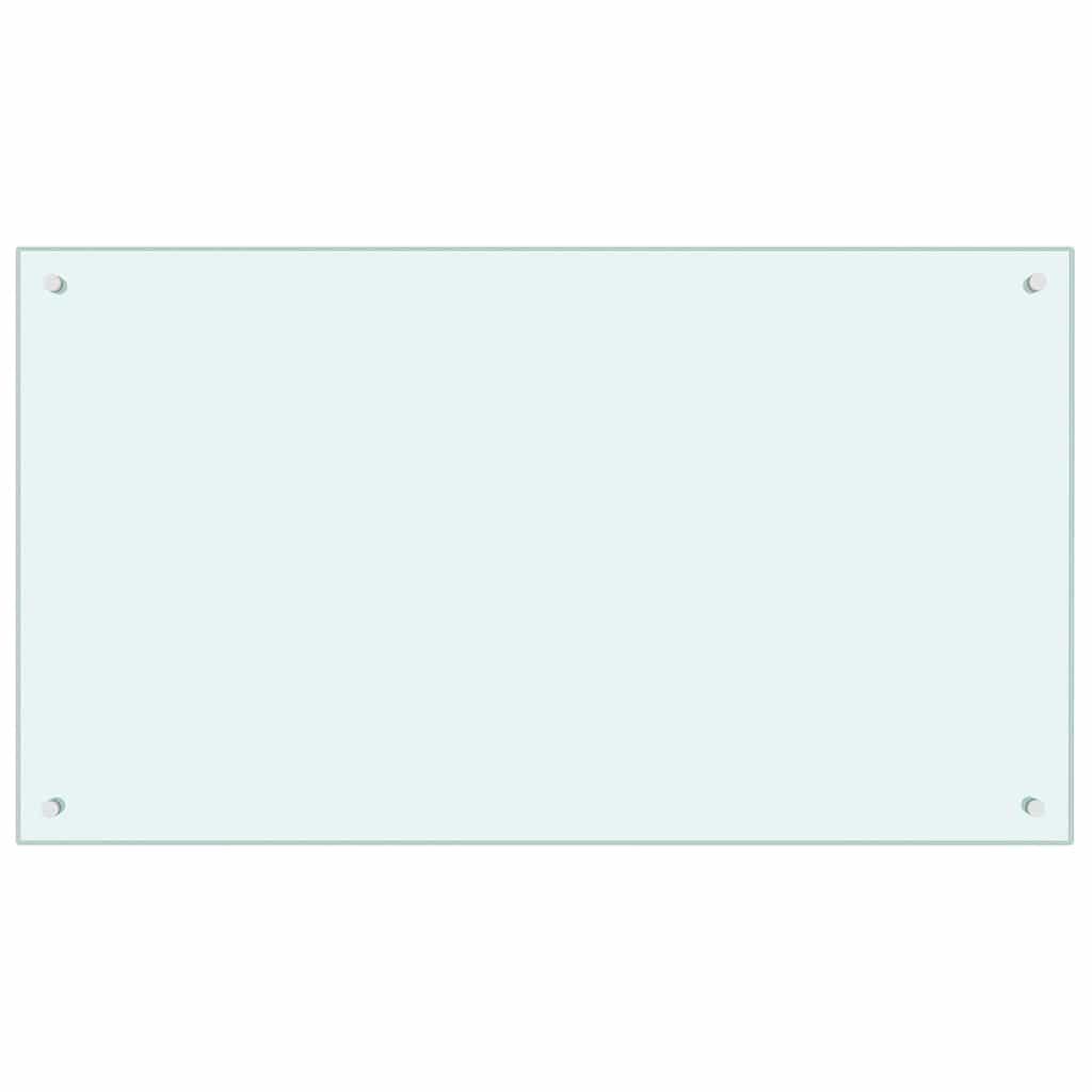 Rivestimento da Cucina 2 pcs Bianco 100 x 60 cm vetro temperato