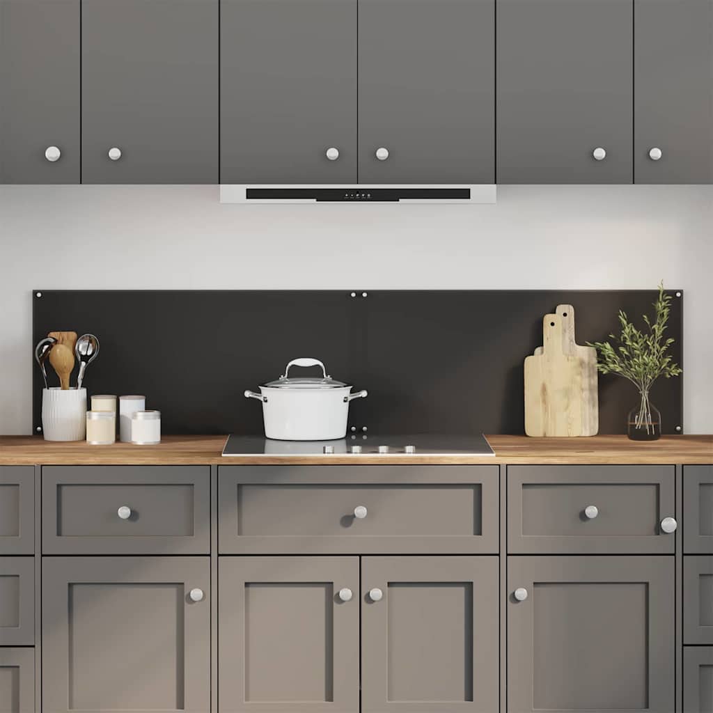 Schienale da cucina 2 pcs Nero 90 x 40 cm vetro temperato | homemem39